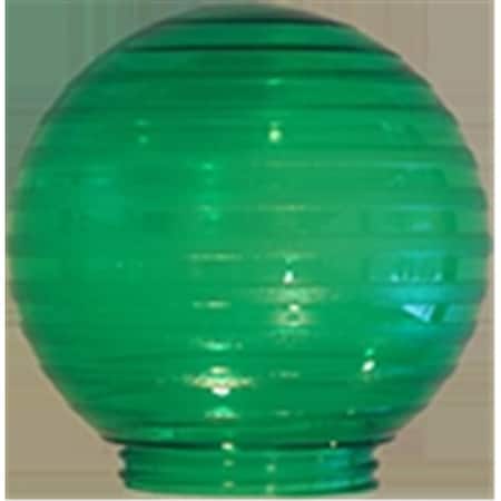 Perfecttwinkle Sphere 6 in. Etched Green Acrylic Festival Replacement Globe, 6PK PE957073